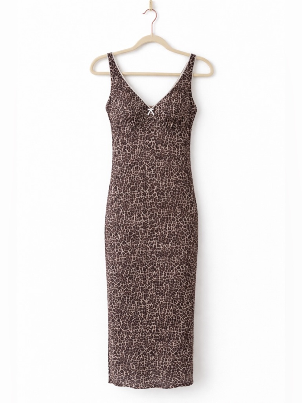 Leopard Print Slip Dress Y2K It Girl Midi | Lace Trim Chic